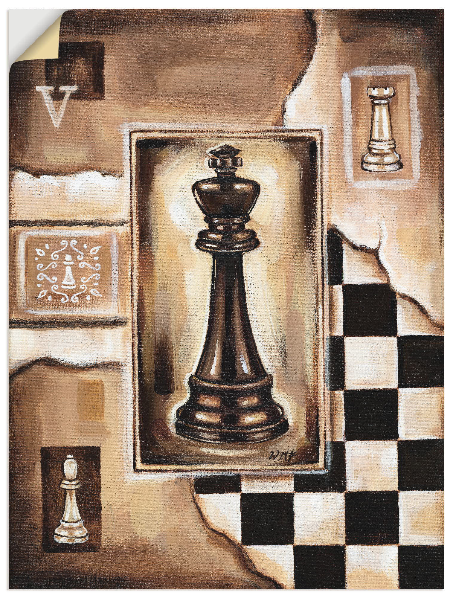 Artland Wandbild »Schach König«, Schach, (1 St.), als Poster, Wandaufkleber in verschied. Grössen von Artland