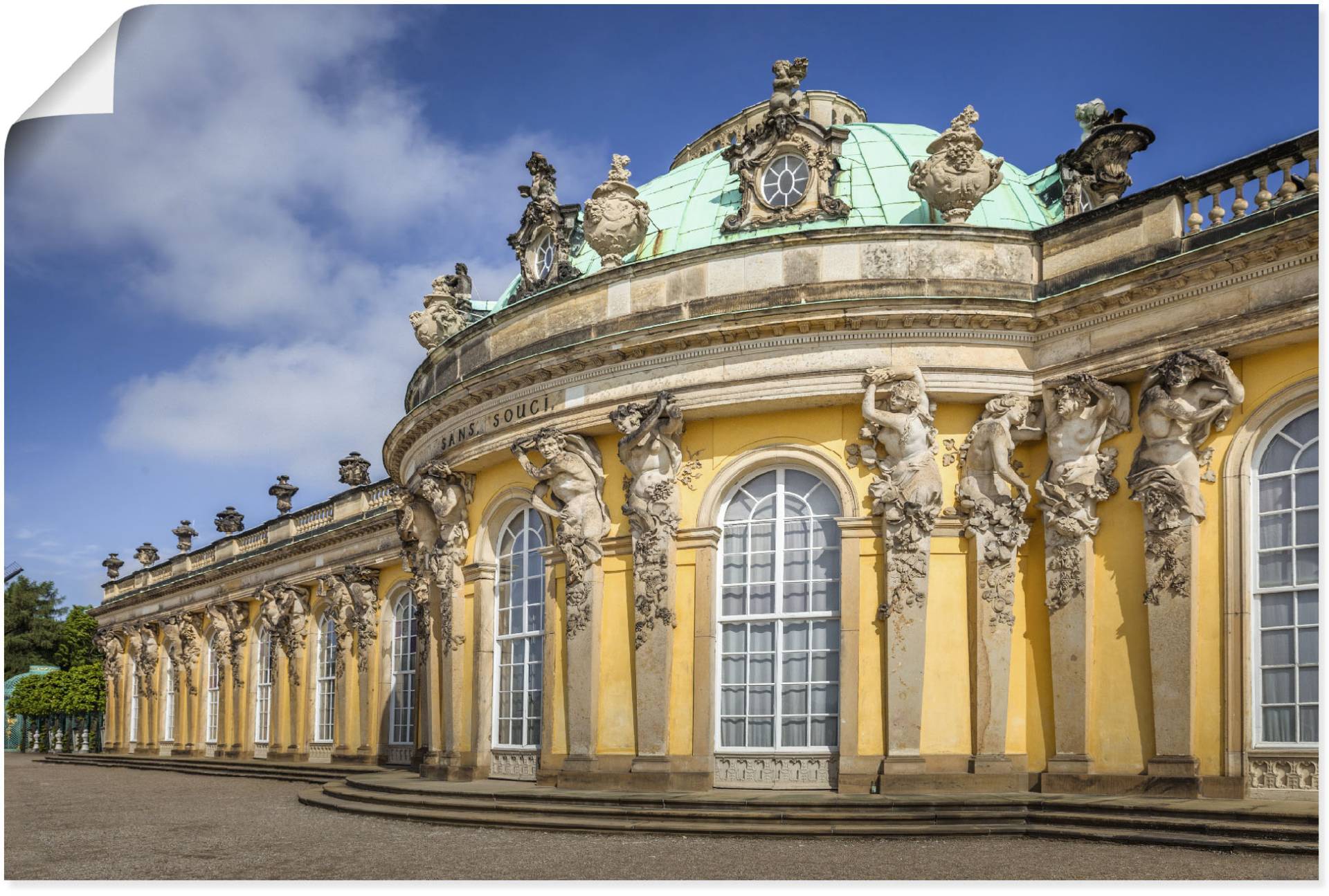 Artland Wandbild »Schloss Sanssouci«, Gebäude, (1 St.), als Alubild, Leinwandbild, Wandaufkleber oder Poster in versch. Grössen von Artland