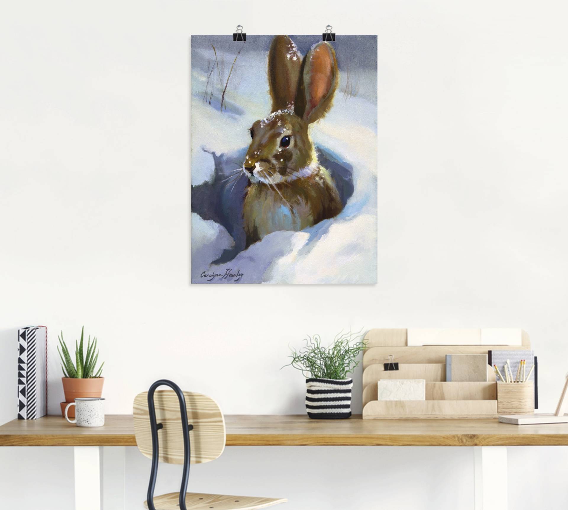 Artland Wandbild »Schneehase«, Wildtiere, (1 St.), als Leinwandbild, Poster in verschied. Grössen von Artland