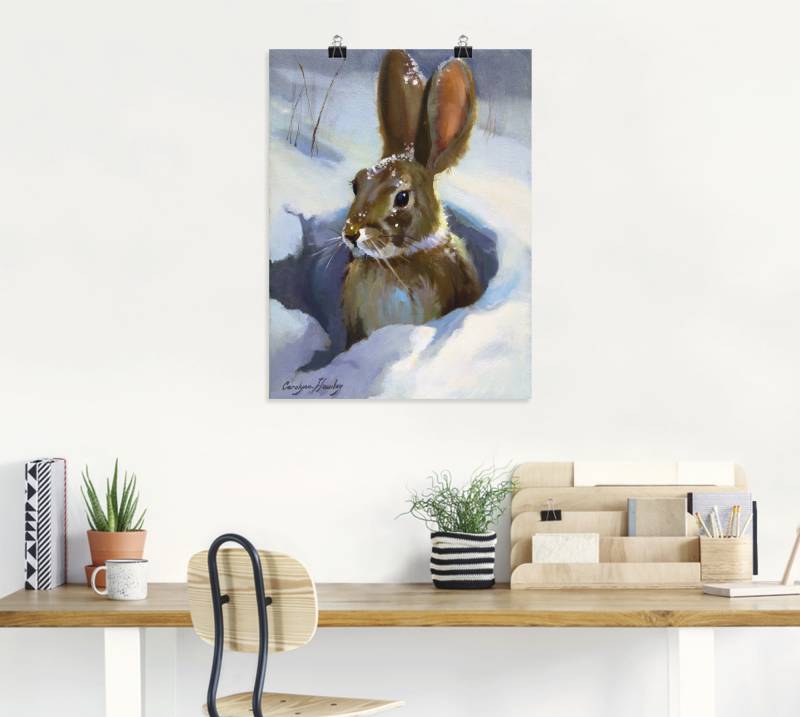 Artland Wandbild »Schneehase«, Wildtiere, (1 St.), als Leinwandbild, Poster in verschied. Grössen von Artland