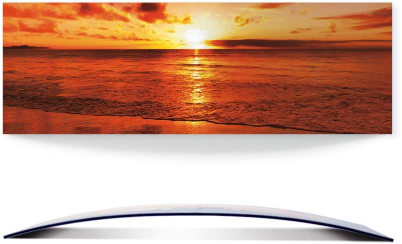 Artland Wandbild »Schöner Sonnenuntergang Strand«, Gewässer, (1 St.), 3D Optik gebogen von Artland