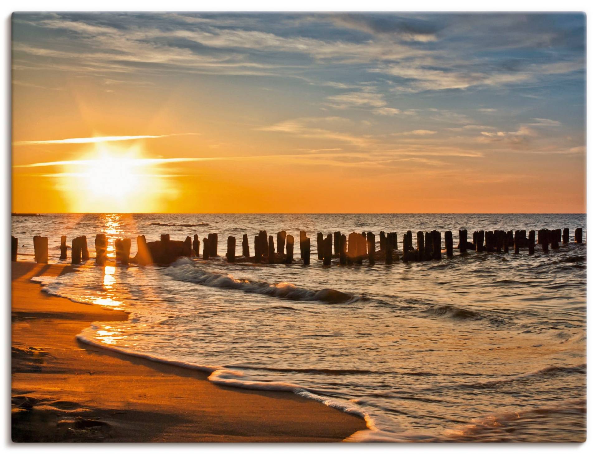 Artland Wandbild »Schöner Sonnenuntergang am Strand«, Strand, (1 St.), als Alubild, Outdoorbild, Leinwandbild, Poster in verschied. Grössen von Artland