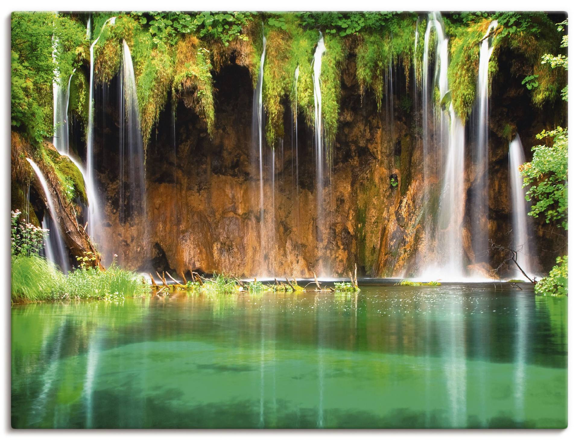 Artland Wandbild »Schöner Wasserfall im Wald«, Gewässer, (1 St.), als Leinwandbild, Poster in verschied. Grössen von Artland