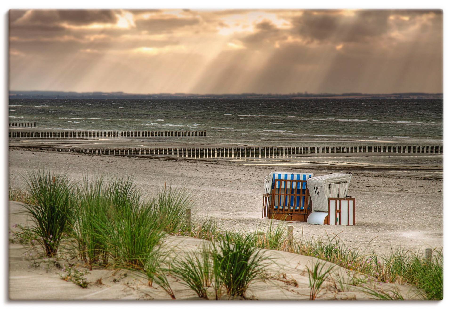 Artland Wandbild »Schwarzer Busch Strand auf Insel Poel«, Strand, (1 St.), als Alubild, Outdoorbild, Leinwandbild, Wandaufkleber, versch. Grössen von Artland