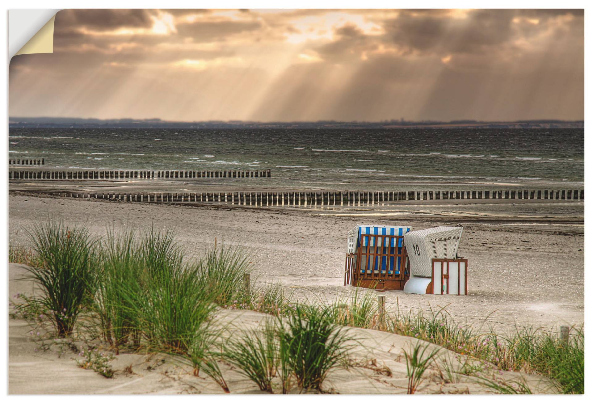 Artland Wandbild »Schwarzer Busch Strand auf Insel Poel«, Strand, (1 St.), als Alubild, Outdoorbild, Leinwandbild, Wandaufkleber, versch. Grössen von Artland