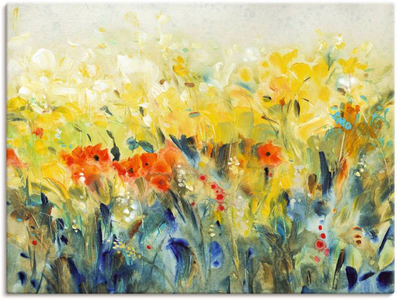 Artland Leinwandbild »Schwingende Blumen II«, Blumenwiese, (1 St.), auf Keilrahmen gespannt von Artland