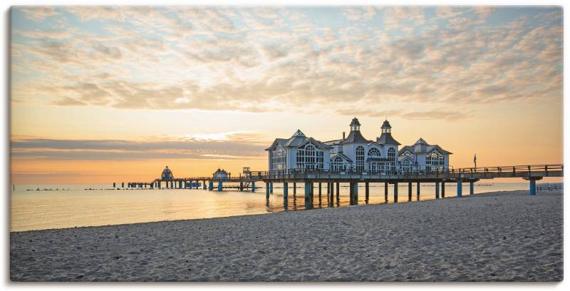 Artland Wandbild »Seebrücke Sellin bei Sonnenaufgang«, Strand, (1 St.), als Leinwandbild, Poster, Wandaufkleber in verschied. Grössen von Artland