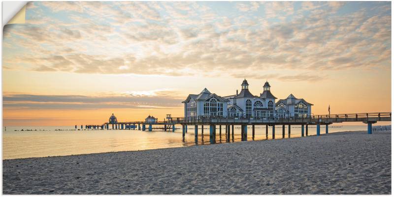 Artland Wandbild »Seebrücke Sellin bei Sonnenaufgang«, Strand, (1 St.), als Leinwandbild, Poster, Wandaufkleber in verschied. Grössen von Artland