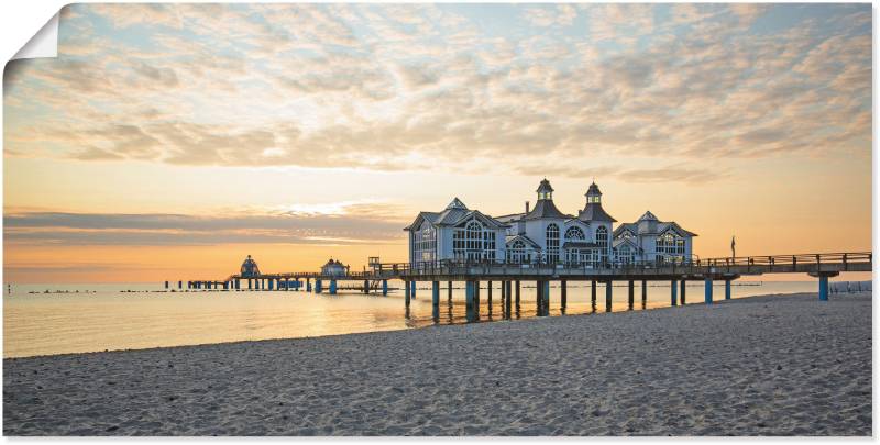 Artland Wandbild »Seebrücke Sellin bei Sonnenaufgang«, Strand, (1 St.), als Leinwandbild, Poster, Wandaufkleber in verschied. Grössen von Artland