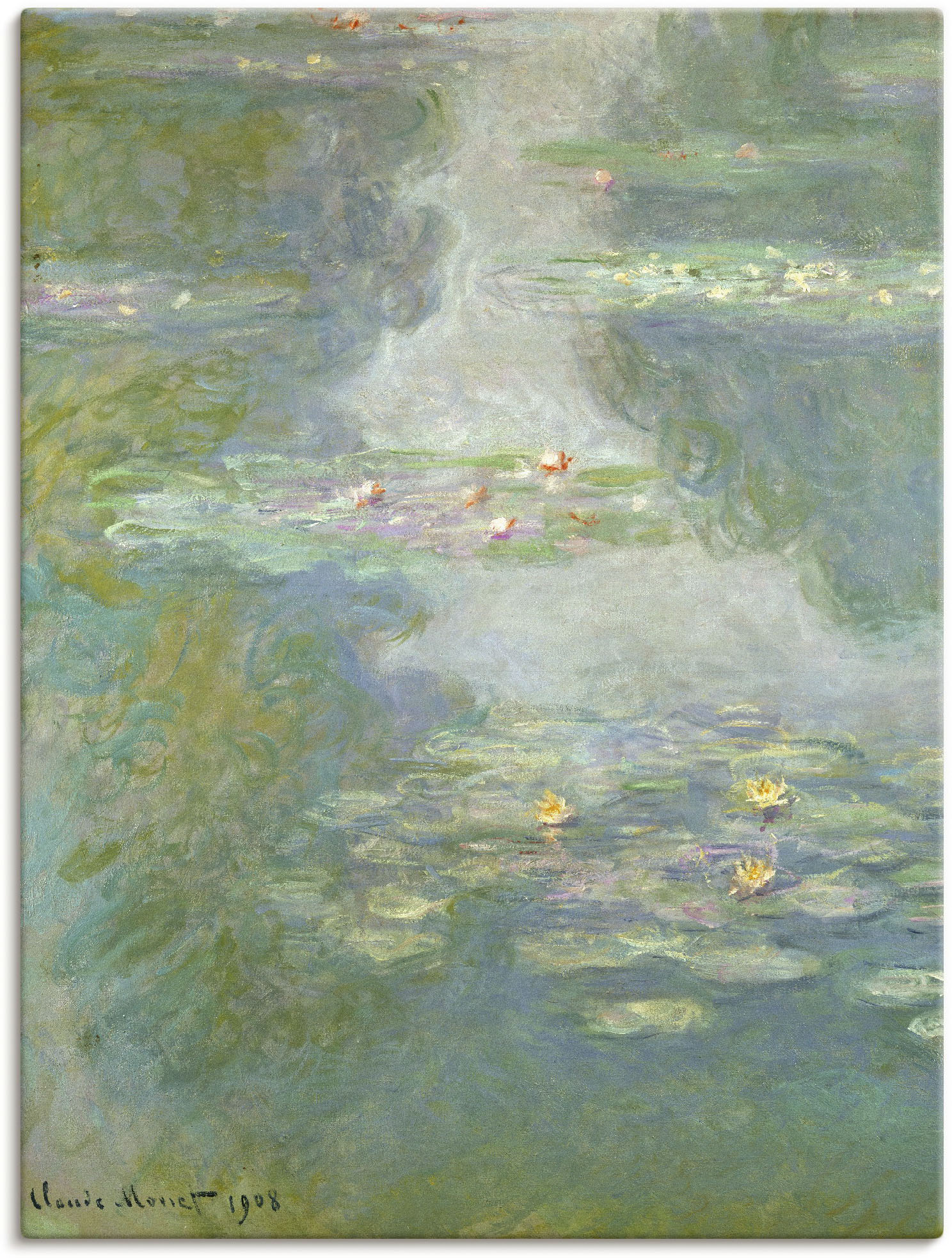 Artland Leinwandbild »Seerosen (Wasserlandschaft). 1908.«, Blumen, (1 St.), auf Keilrahmen gespannt von Artland