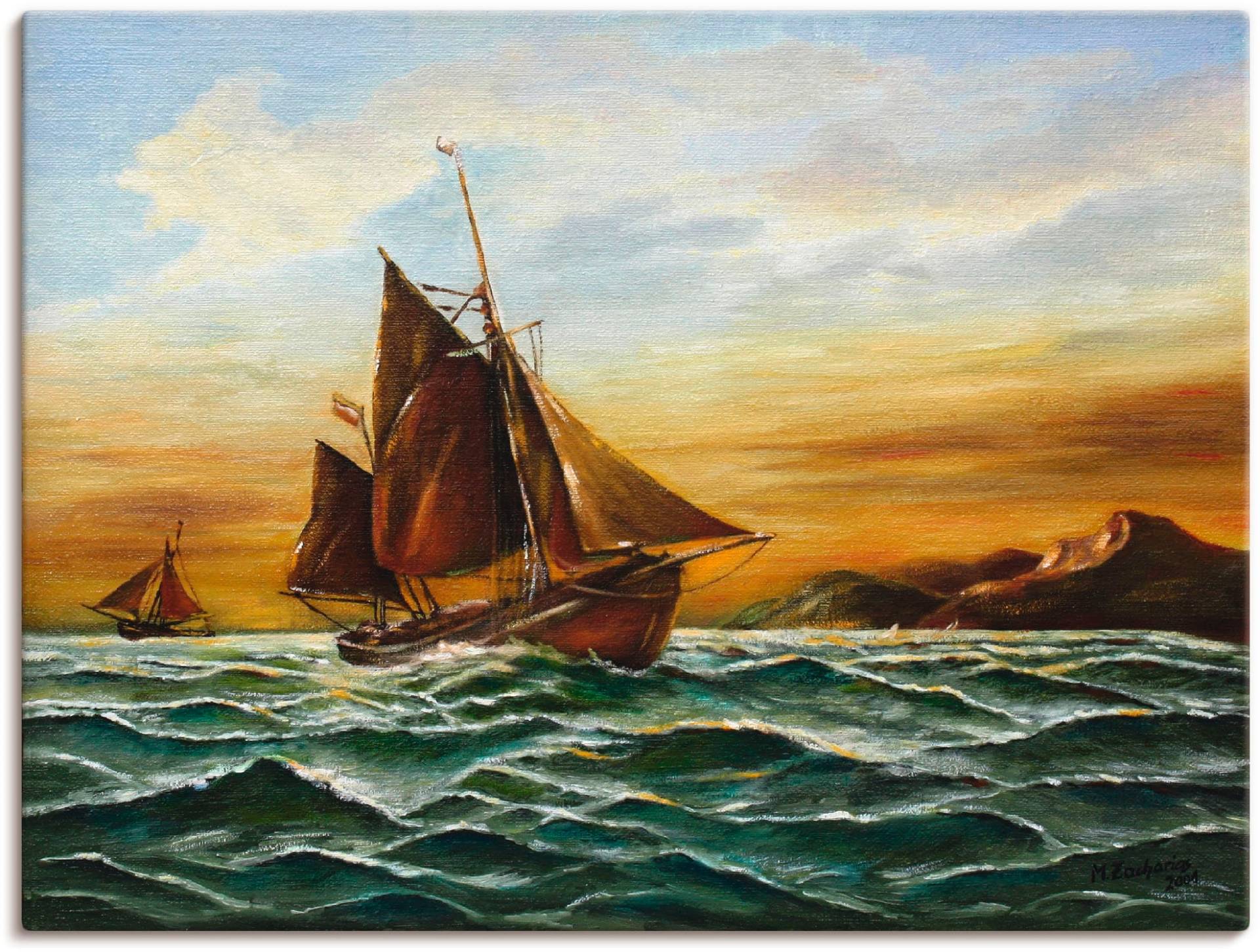 Artland Wandbild »Segelschiff auf See - maritime Malerei«, Boote & Schiffe, (1 St.), als Leinwandbild, Wandaufkleber in verschied. Grössen Artland Wandbild »Segelschiff auf See - maritime Malerei«, Boote & Schiffe, (1 St.), als Leinwandbild, Wandaufkleber in verschied. Grössen von Artland