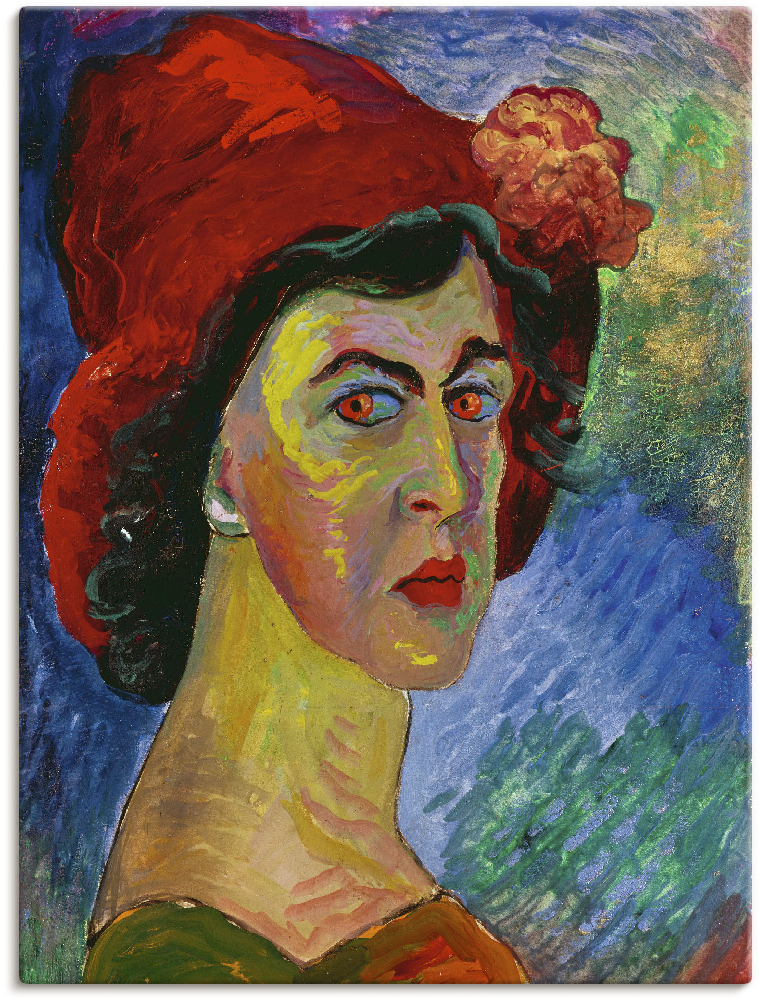 Artland Leinwandbild »Selbstbildnis I. um 1908.«, Frau, (1 St.), auf Keilrahmen gespannt von Artland