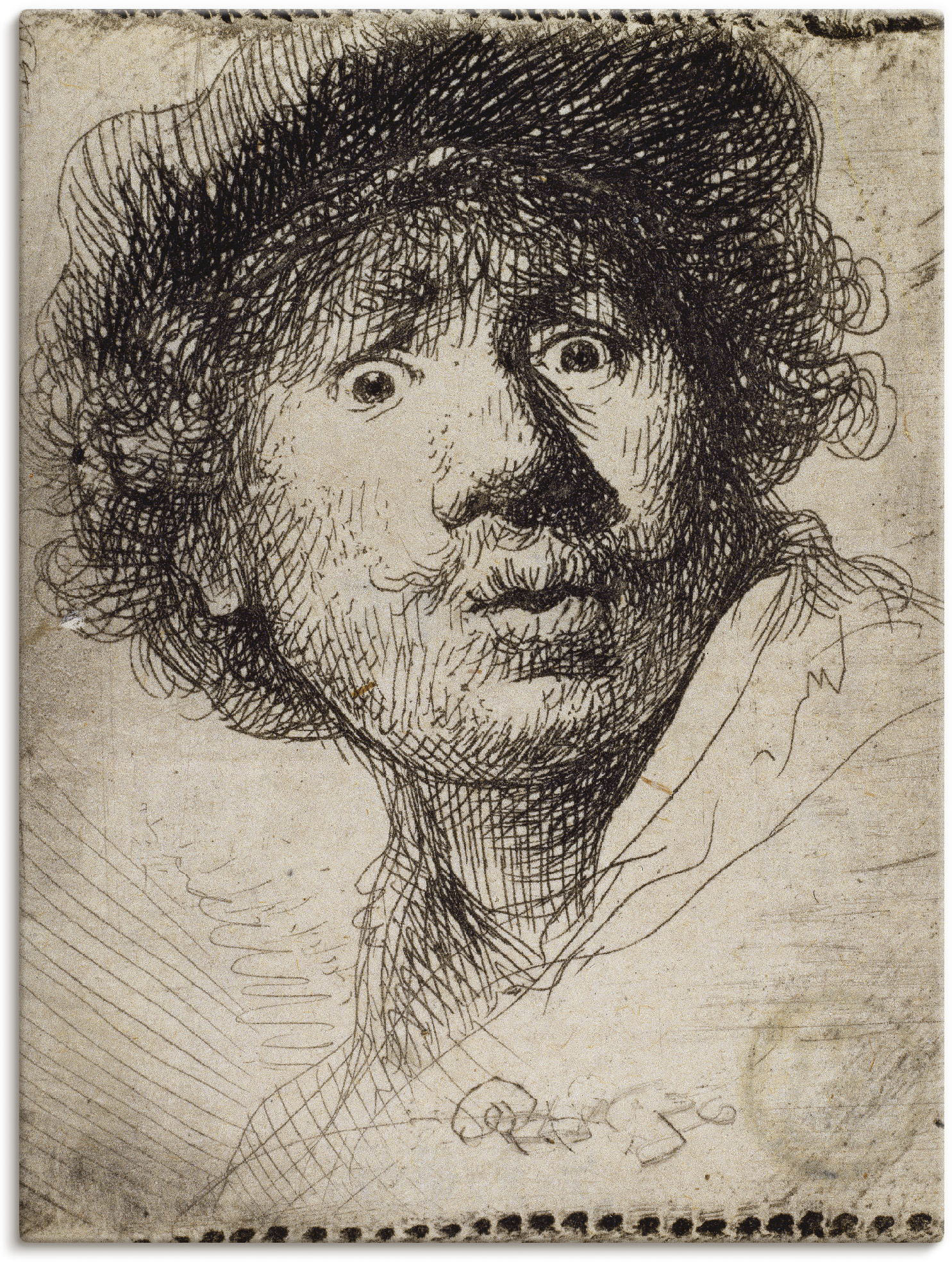Artland Leinwandbild »Selbstbildnis mit aufgerissenen Augen«, Porträts, (1 St.), auf Keilrahmen gespannt Artland Leinwandbild »Selbstbildnis mit aufgerissenen Augen«, Porträts, (1 St.), auf Keilrahmen gespannt von Artland