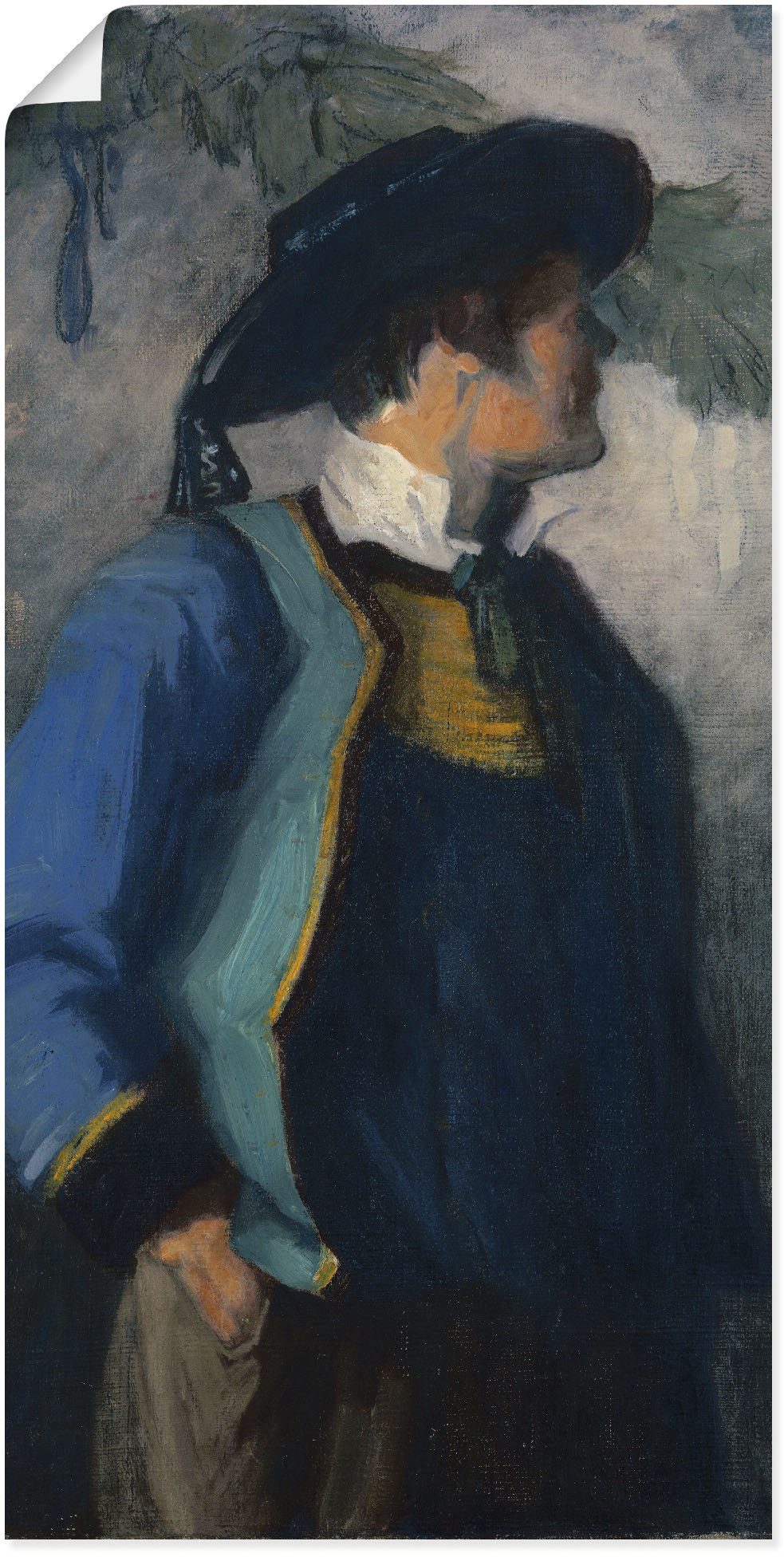 Artland Wandbild »Selbstportrait in bretonischer Tracht Ca«, Mann, (1 St.), als Leinwandbild, Wandaufkleber oder Poster in versch. Grössen von Artland