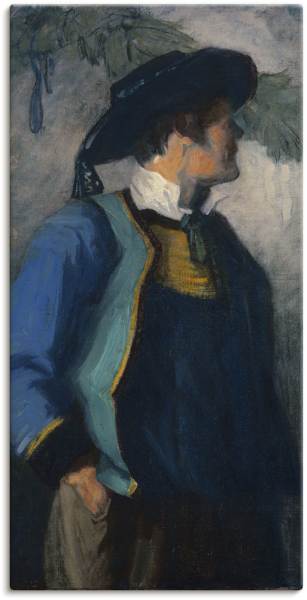 Artland Wandbild »Selbstportrait in bretonischer Tracht Ca«, Mann, (1 St.), als Leinwandbild, Wandaufkleber oder Poster in versch. Grössen von Artland