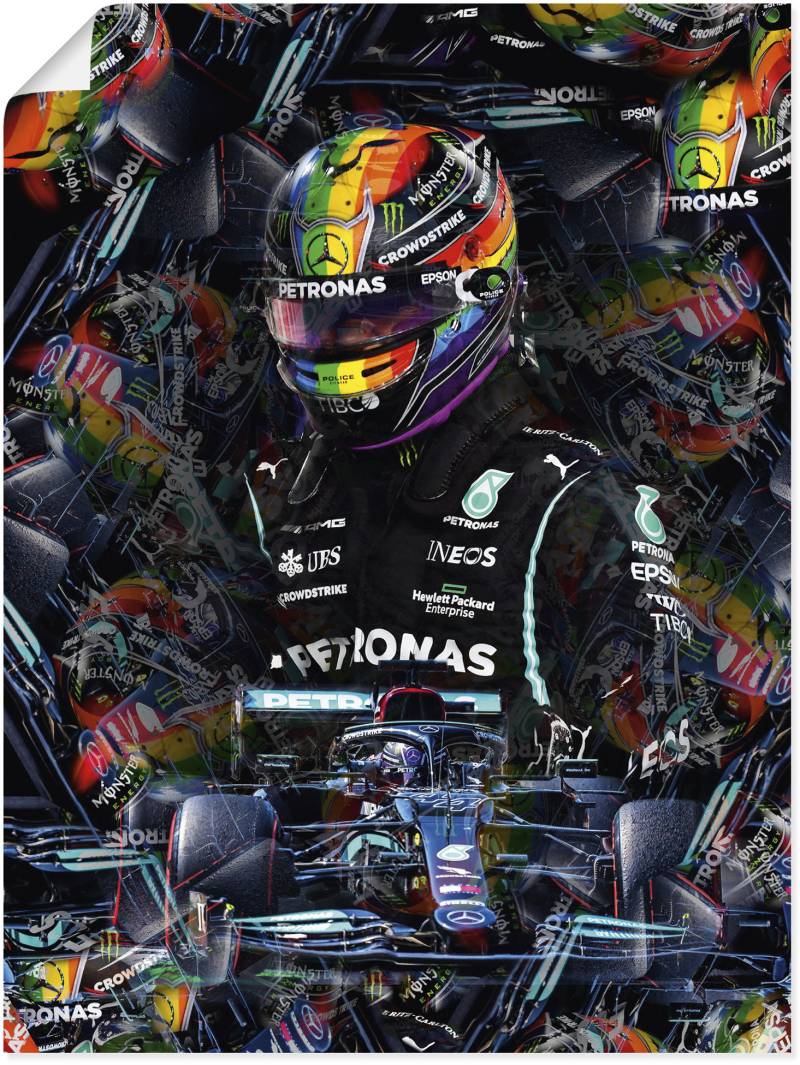 Artland Wandbild »Sir Lewis Hamilton Motorsportlegende«, Bilder von Männern, (1 St.), als Alubild, Outdoorbild, Leinwandbild, Poster in verschied. Grössen von Artland