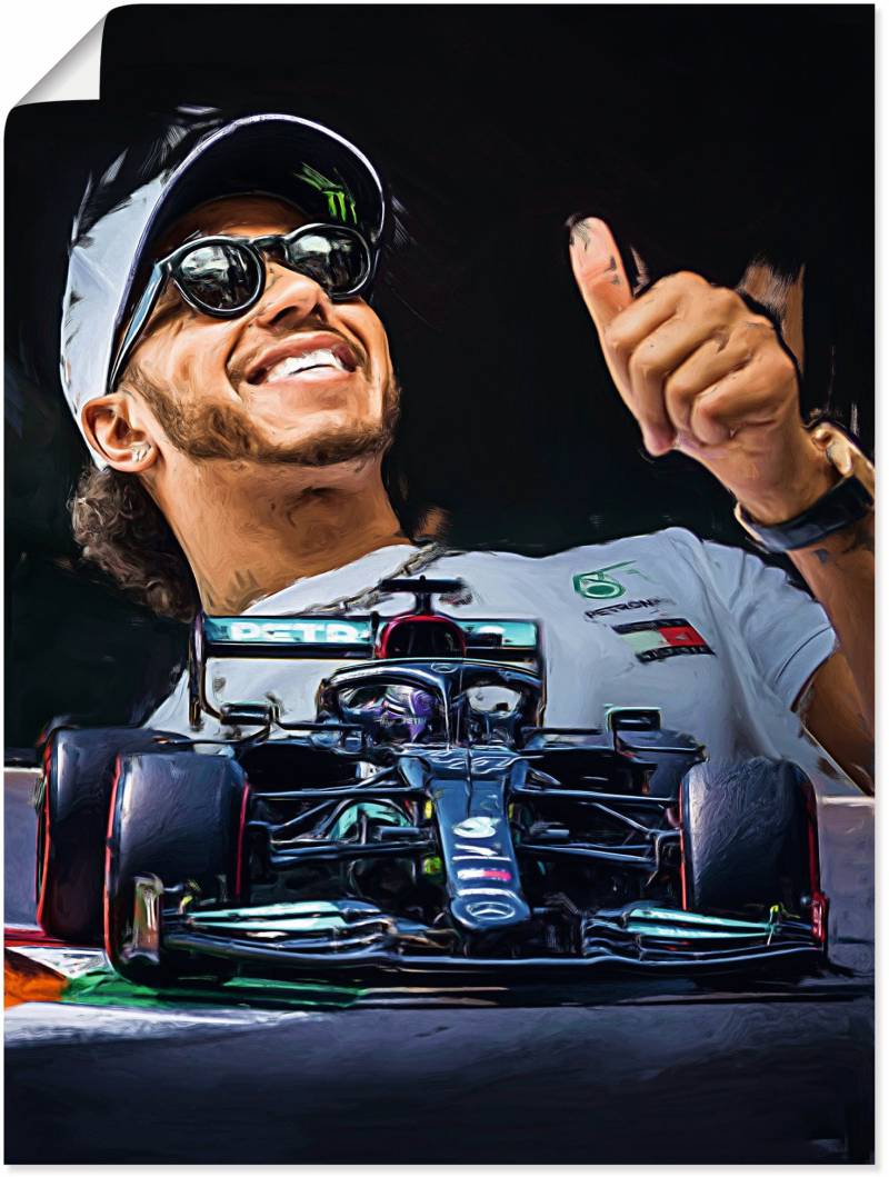 Artland Wandbild »Sir Lewis Hamilton alias LH44«, Auto, (1 St.), als Alubild, Outdoorbild, Leinwandbild, Poster in verschied. Grössen von Artland