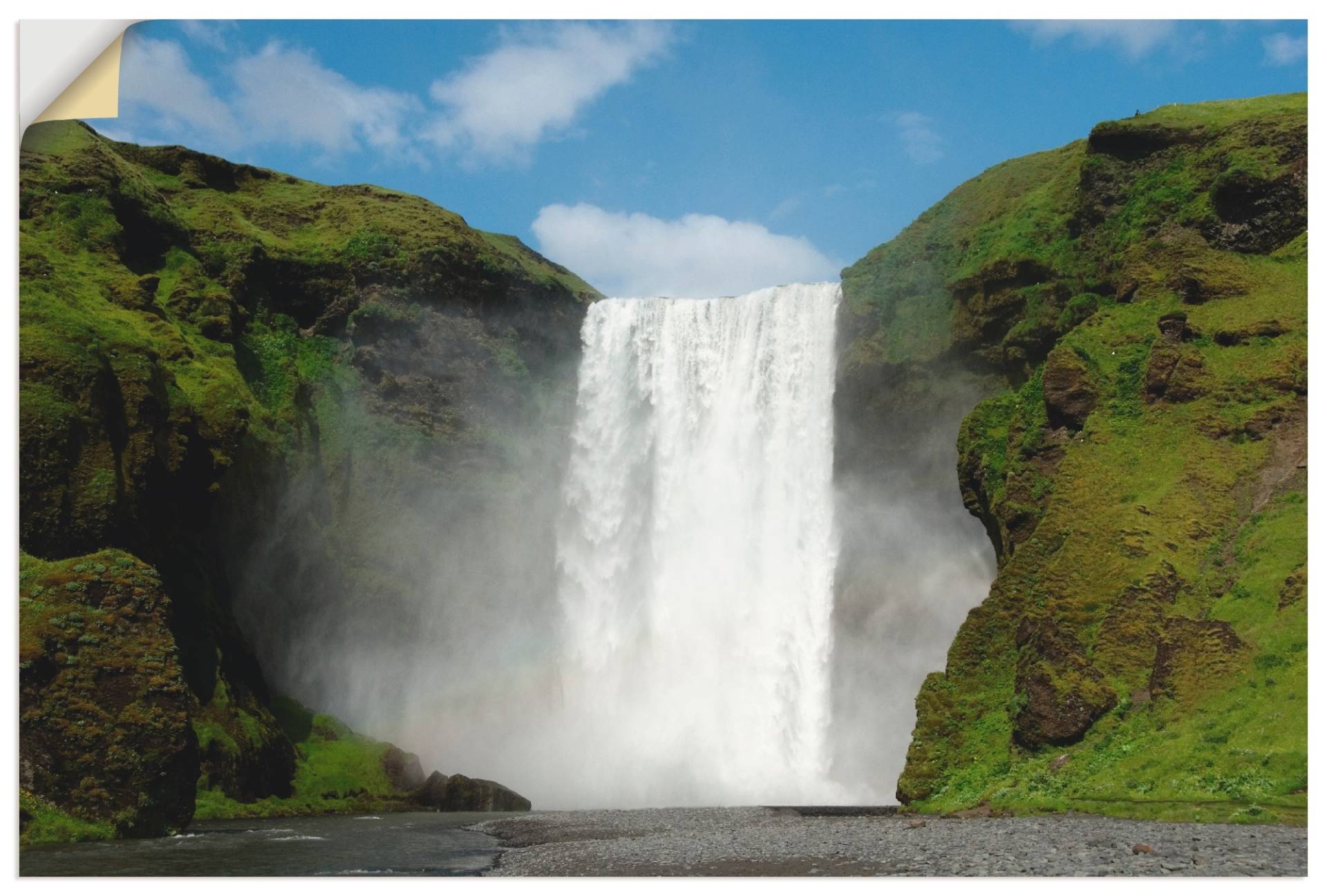 Artland Wandfolie »Skogafoss«, Gewässer, (1 St.), selbstklebend von Artland