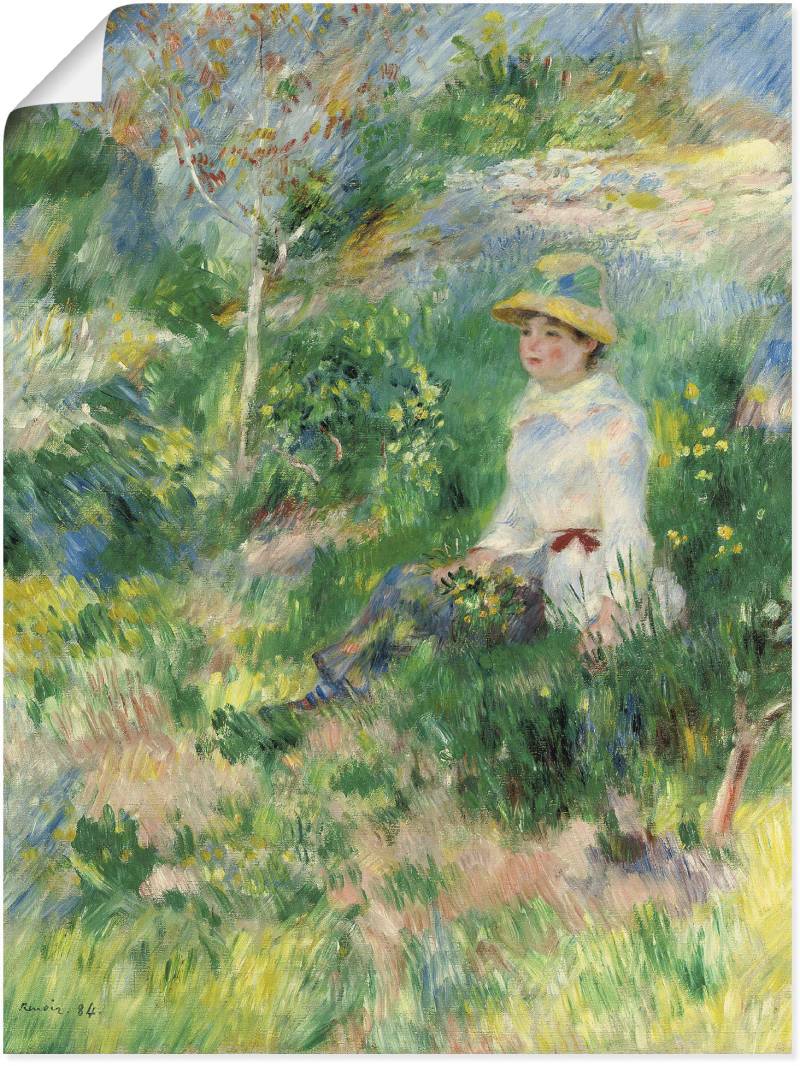 Artland Wandbild »Sommer, junge Frau auf einer Blumenwiese«, Frau, (1 St.), als Leinwandbild, Wandaufkleber oder Poster in versch. Grössen von Artland