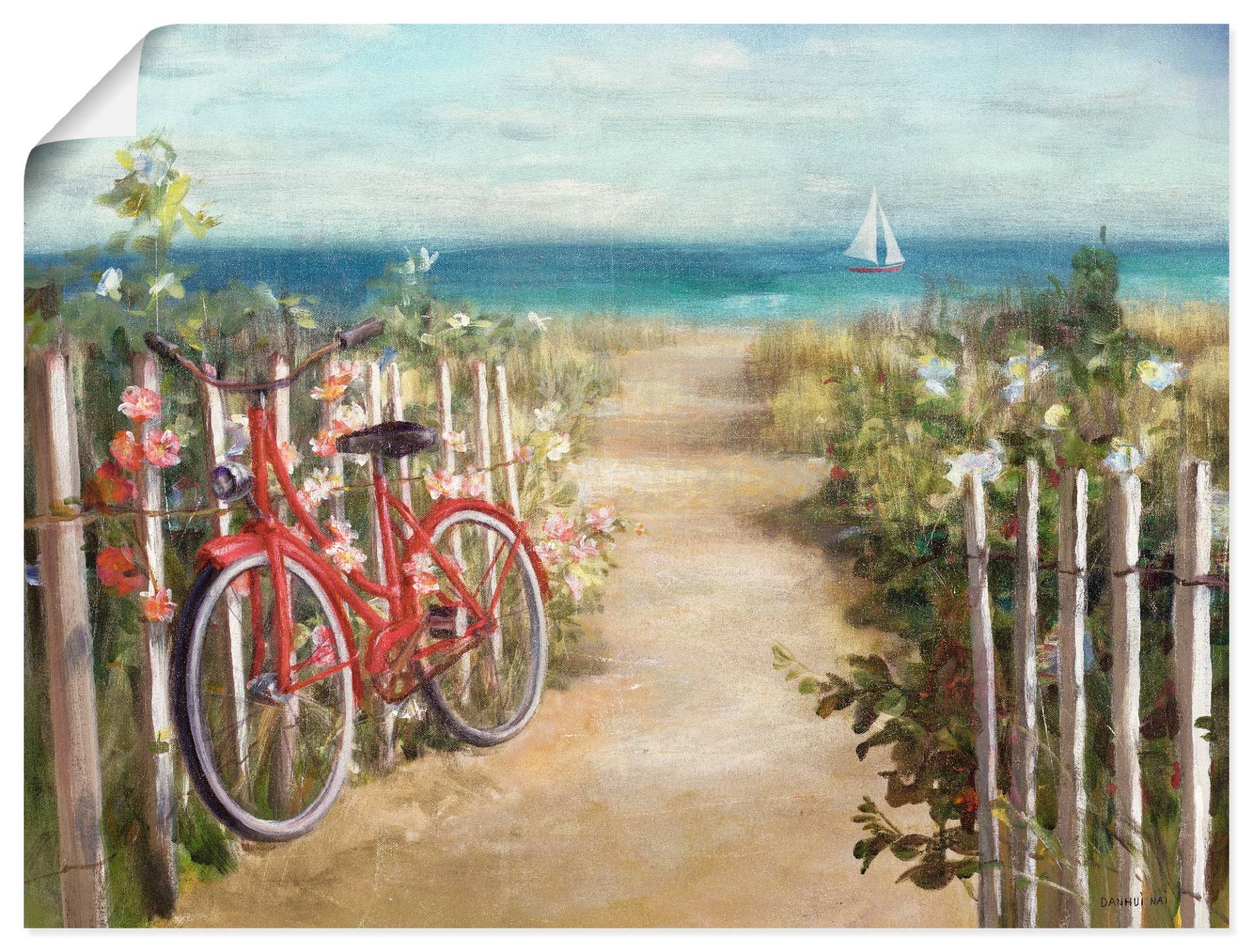 Artland Wandbild »Sommerfahrt«, Fahrräder, (1 St.), als Leinwandbild, Poster in verschied. Grössen von Artland