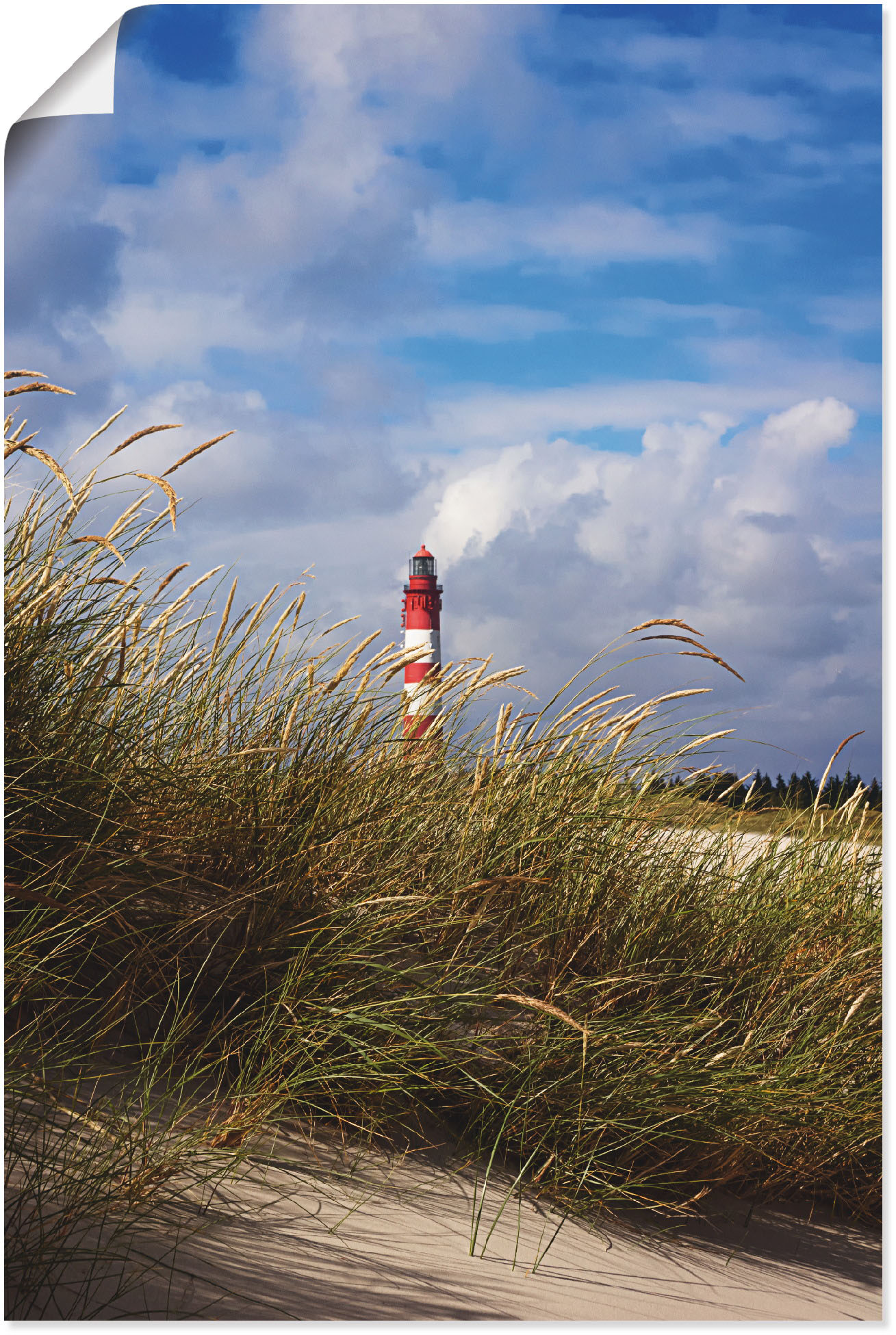 Artland Wandbild »Sommerimpression Amrumer Leuchtturm«, Gebäude, (1 St.), als Leinwandbild, Poster in verschied. Grössen von Artland