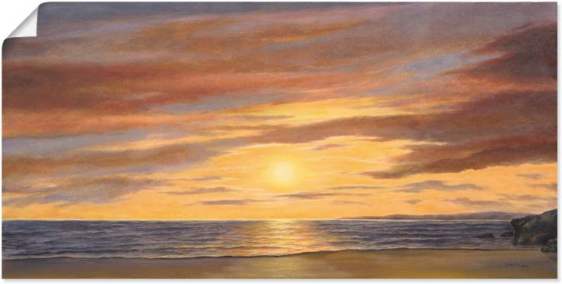 Artland Wandbild »Sonne am Strand«, Strand, (1 St.), als Alubild, Outdoorbild, Leinwandbild, Poster, Wandaufkleber von Artland