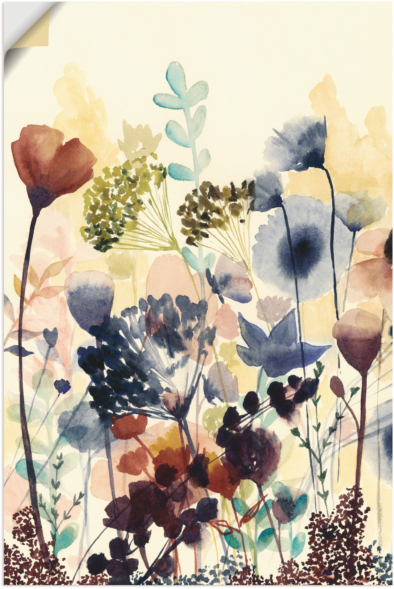 Artland Wandbild »Sonnengetrocknete Blüten I«, Blumenwiese, (1 St.), als Alubild, Outdoorbild, Leinwandbild, Poster, Wandaufkleber von Artland