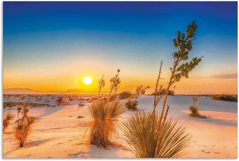 Artland Wandbild »Sonnenuntergang White Sands«, Wüstenbilder, (1 St.), als Alubild, Leinwandbild, Wandaufkleber oder Poster in versch. Grössen von Artland