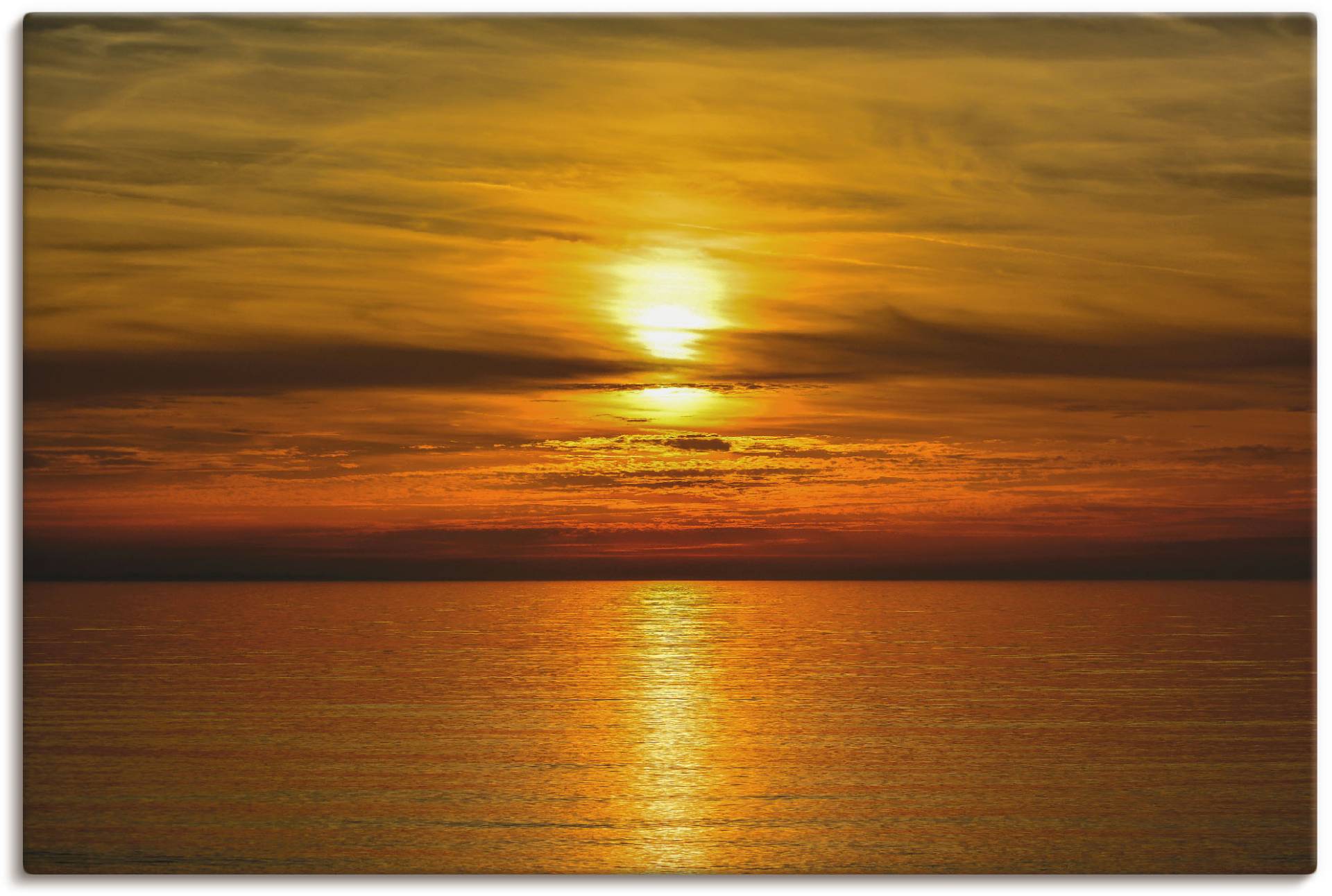 Artland Wandbild »Sonnenuntergang am Meer«, Gewässer, (1 St.), als Alubild, Leinwandbild, Wandaufkleber oder Poster in versch. Grössen von Artland