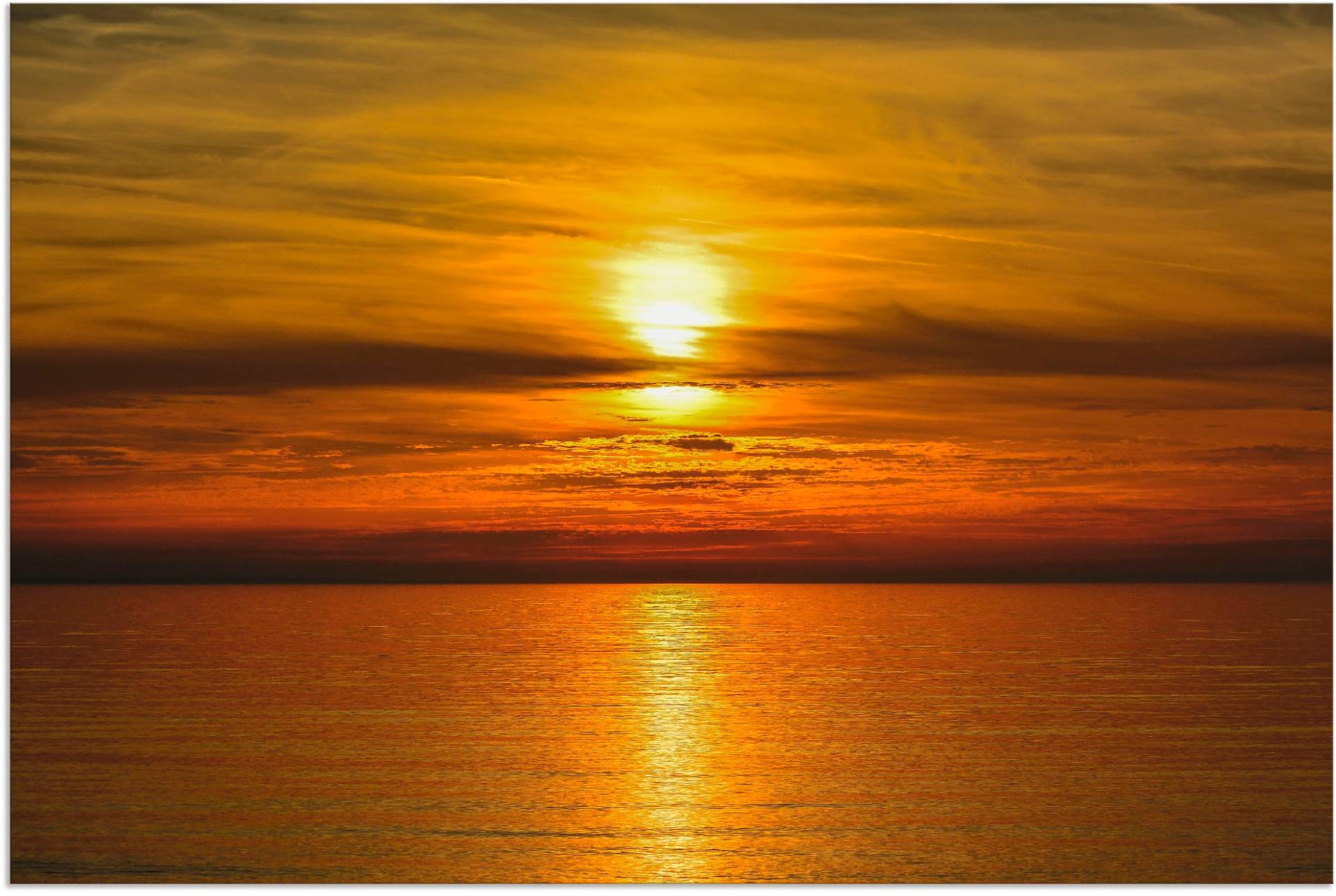 Artland Wandbild »Sonnenuntergang am Meer«, Gewässer, (1 St.), als Alubild, Leinwandbild, Wandaufkleber oder Poster in versch. Grössen von Artland