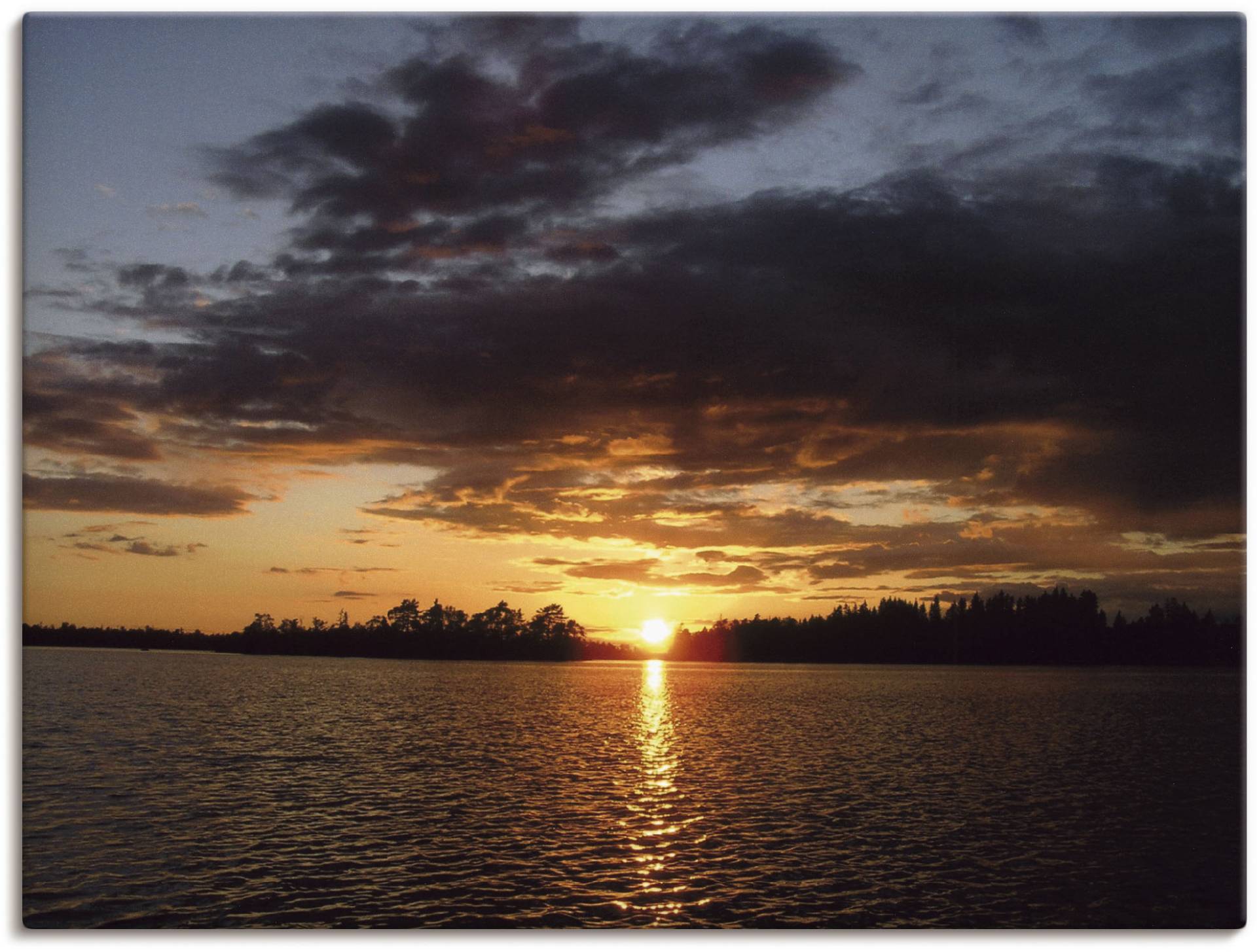 Artland Wandbild »Sonnenuntergang am See«, Bilder vom Sonnenuntergang & -aufgang, (1 St.), als Alubild, Leinwandbild, Wandaufkleber oder Poster in versch. Grössen von Artland