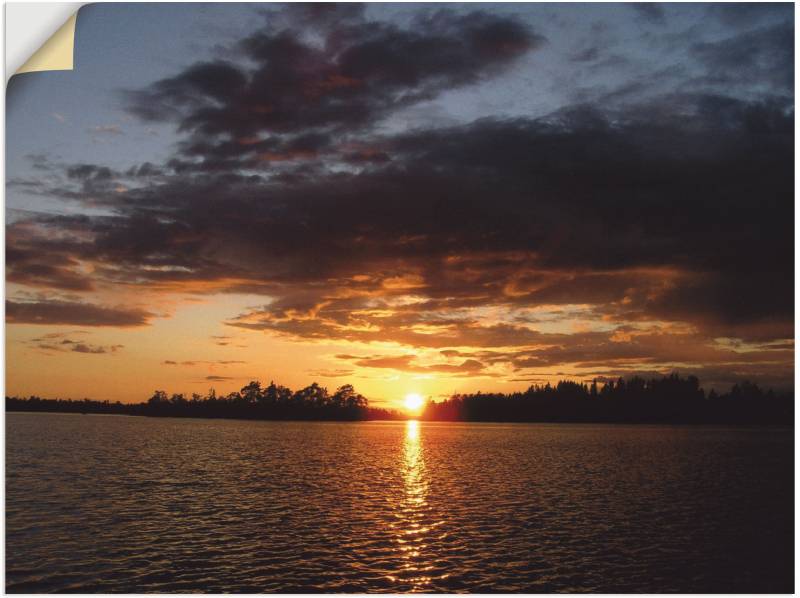 Artland Wandbild »Sonnenuntergang am See«, Bilder vom Sonnenuntergang & -aufgang, (1 St.), als Alubild, Leinwandbild, Wandaufkleber oder Poster in versch. Grössen von Artland