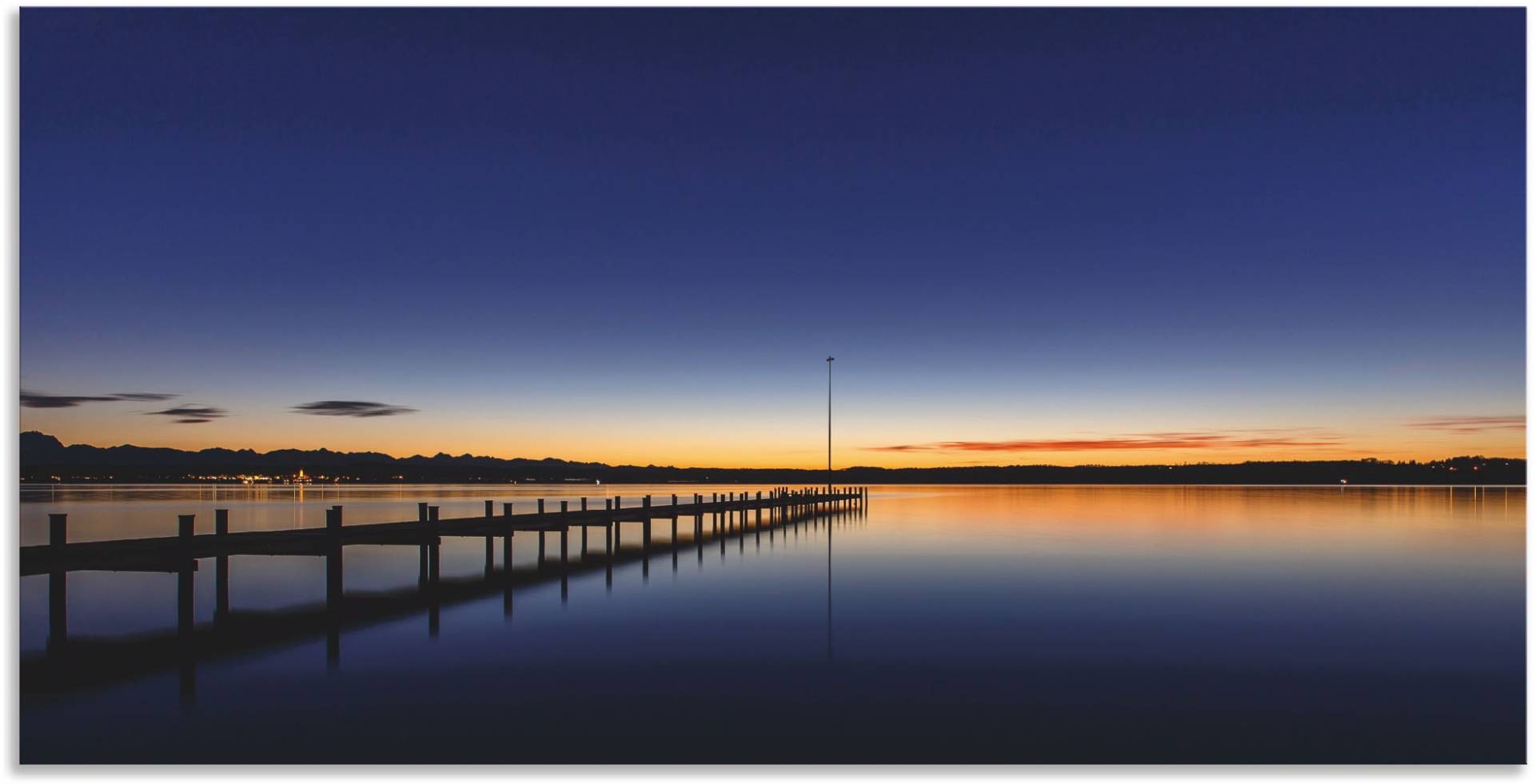 Artland Wandbild »Sonnenuntergang am Starnberger See I«, Seebilder, (1 St.), als Alubild, Leinwandbild, Wandaufkleber oder Poster in versch. Grössen von Artland