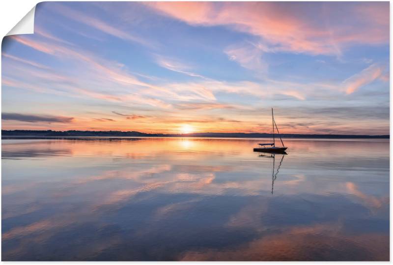 Artland Wandbild »Sonnenuntergang am Starnberger See II«, Bilder vom Sonnenuntergang & -aufgang, (1 St.), in vielen Grössen & Produktarten von Artland