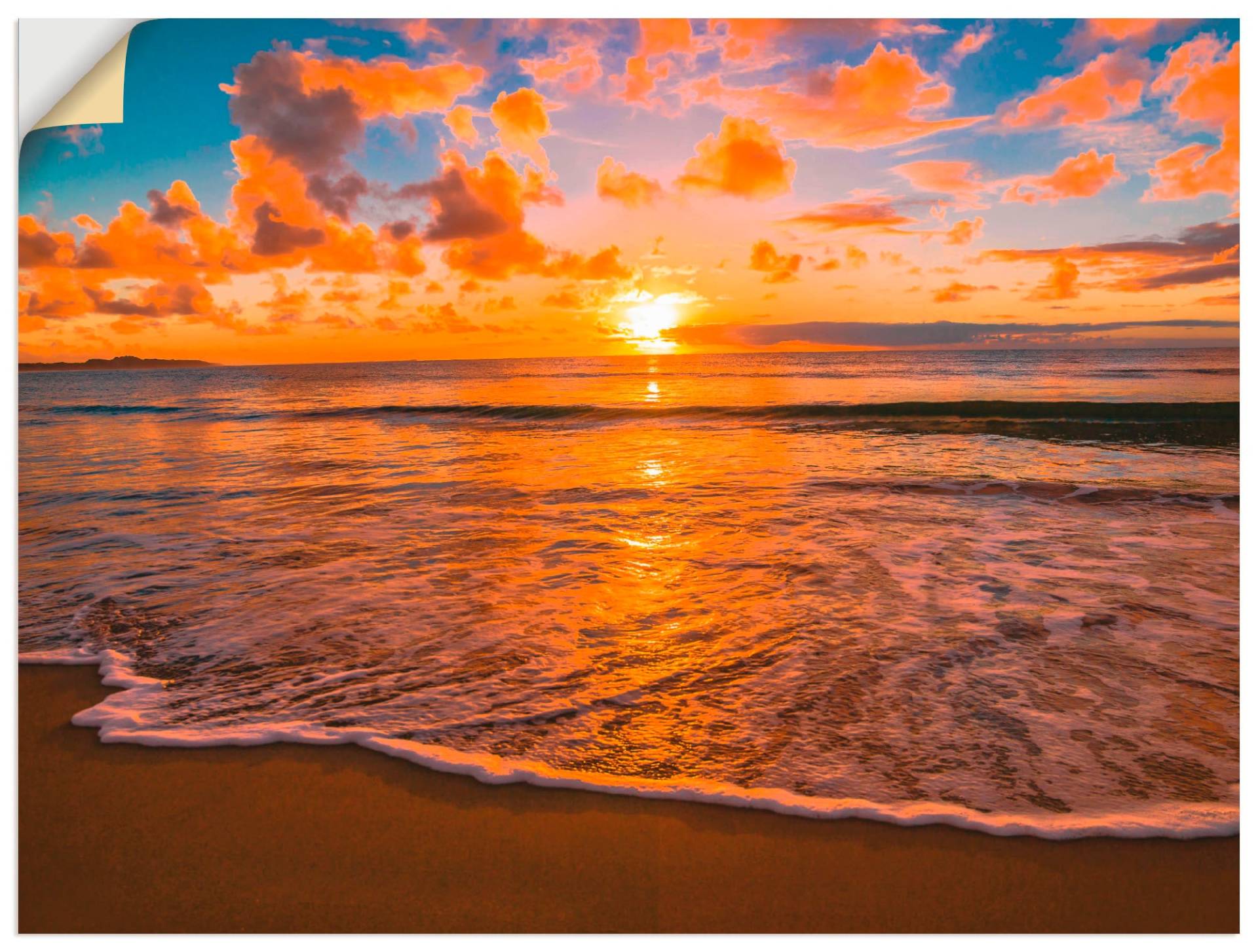 Artland Wandbild »Sonnenuntergang am Strand«, Sonnenaufgang & -untergang, (1 St.), als Leinwandbild, Poster in verschied. Grössen von Artland