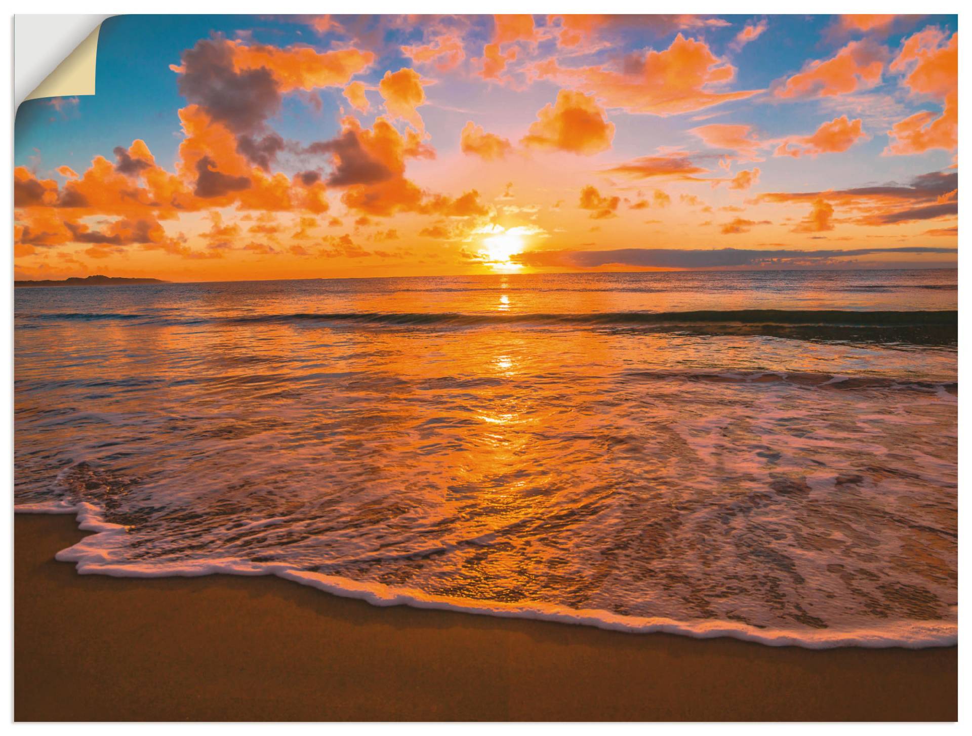 Artland Wandbild »Sonnenuntergang am Strand«, Sonnenaufgang & -untergang, (1 St.), als Leinwandbild, Poster in verschied. Grössen von Artland