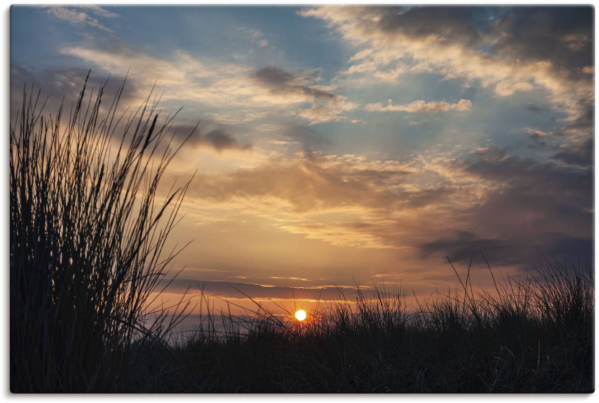 Artland Wandbild »Sonnenuntergang an der Küste Ostsee«, Bilder vom Sonnenuntergang & -aufgang (1 Stück), in vielen Grössen & Produktarten - Alubild / Outdoorbild, Leinwandbild, Poster, Wandaufkleber / Wandtattoo auch für Badezimmer geeignet von Artland