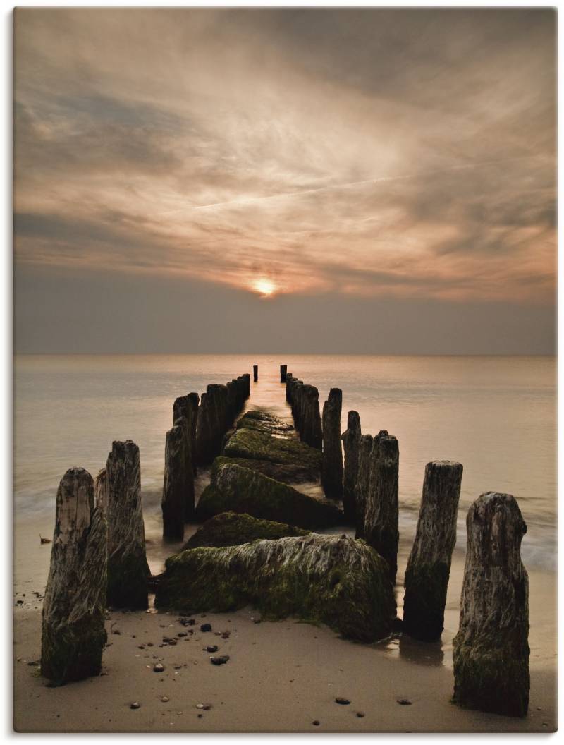 Artland Leinwandbild »Sonnenuntergang an der Ostsee«, Sonnenaufgang & -untergang, (1 St.), auf Keilrahmen gespannt von Artland