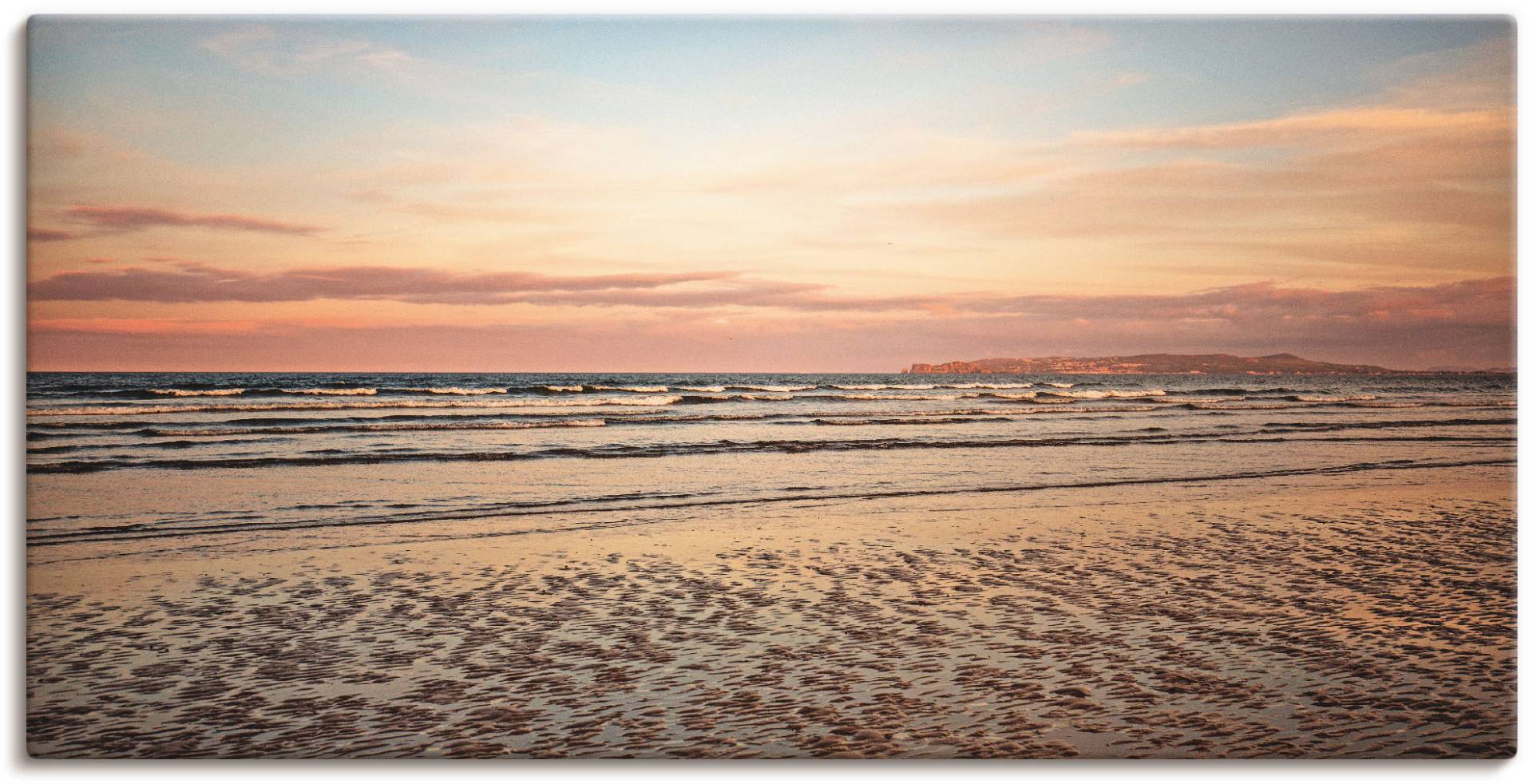 Artland Wandbild »Sonnenuntergang im Watt«, Strand, (1 St.), als Leinwandbild, Wandaufkleber oder Poster in versch. Grössen von Artland