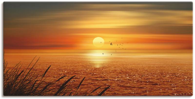 Artland Wandbild »Sonnenuntergang über dem Meer«, Sonnenaufgang & -untergang, (1 St.), als Leinwandbild, Poster, Wandaufkleber in verschied. Grössen von Artland