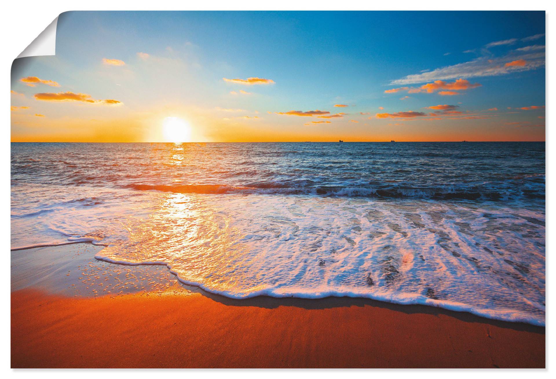 Artland Wandbild »Sonnenuntergang und das Meer«, Strand, (1 St.), als Alubild, Outdoorbild, Leinwandbild, Poster in verschied. Grössen von Artland