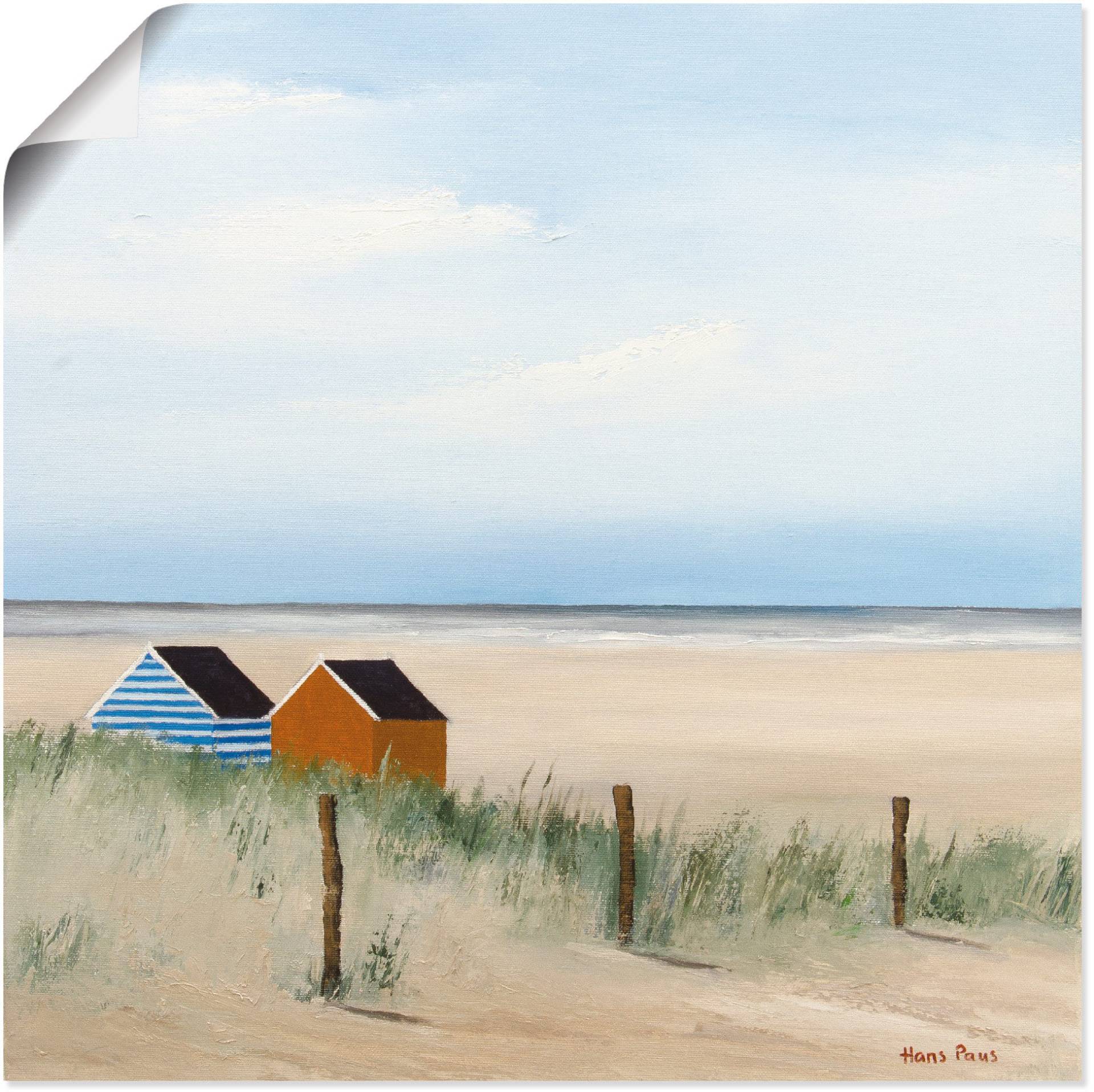 Artland Wandbild »Sonniger Morgen V«, Strand, (1 St.), als Leinwandbild, Poster in verschied. Grössen von Artland