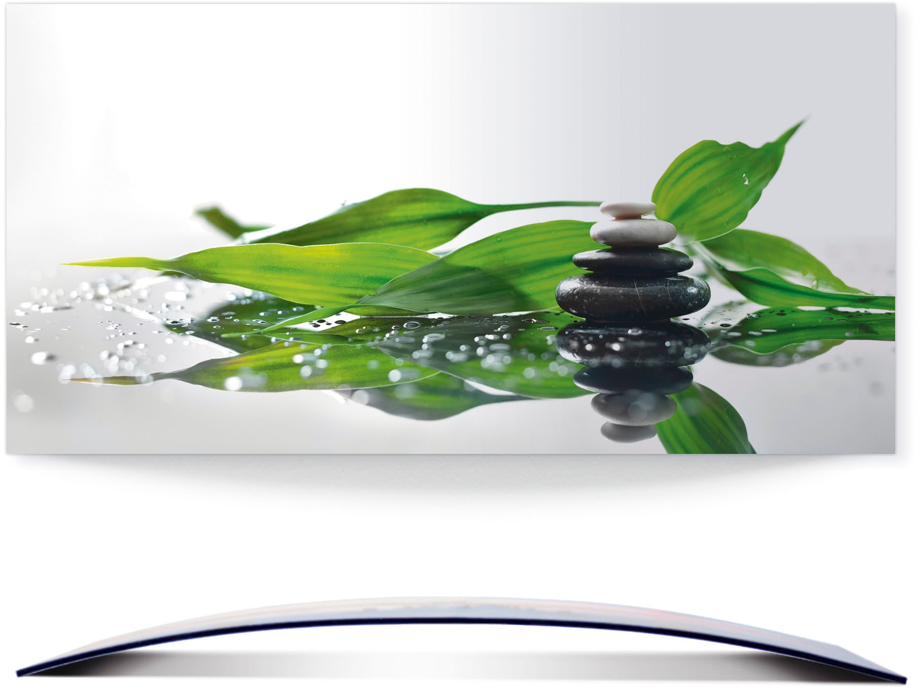 Artland Wandbild »Spa mit Steinen und Bambus«, Zen, (1 St.), 3D Optik gebogen von Artland