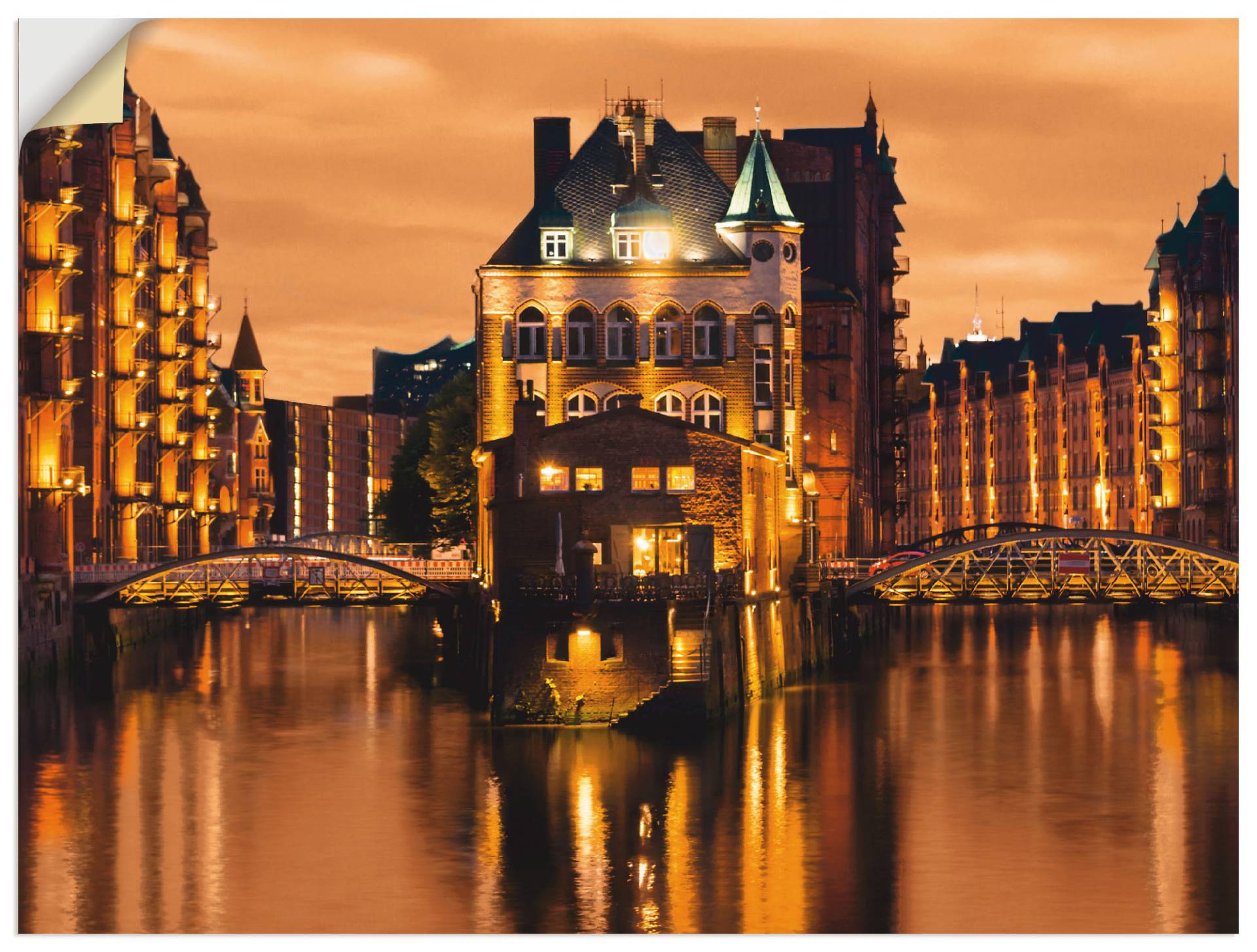 Artland Wandbild »Speicherstadt in Hamburg«, Deutschland, (1 St.), als Alubild, Outdoorbild, Leinwandbild in verschied. Grössen von Artland