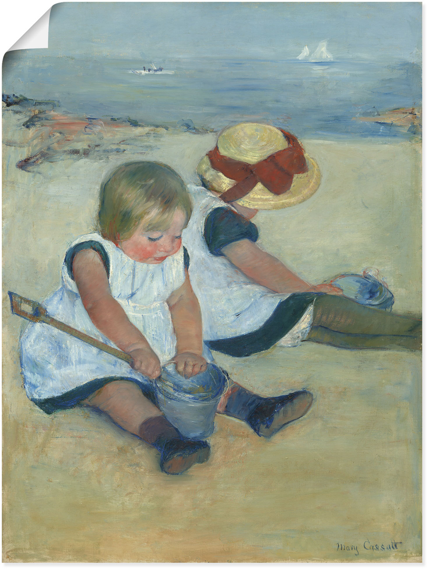 Artland Wandbild »Spielende Kinder am Strand. 1884«, Bilder von Kindern, (1 St.), als Alubild, Leinwandbild, Wandaufkleber oder Poster in versch. Grössen von Artland