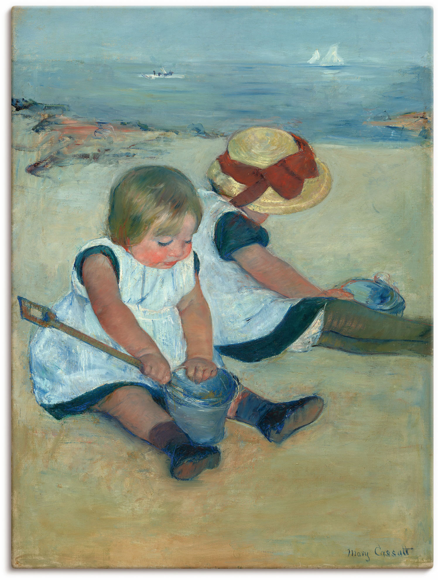 Artland Wandbild »Spielende Kinder am Strand. 1884«, Bilder von Kindern, (1 St.), als Alubild, Leinwandbild, Wandaufkleber oder Poster in versch. Grössen von Artland