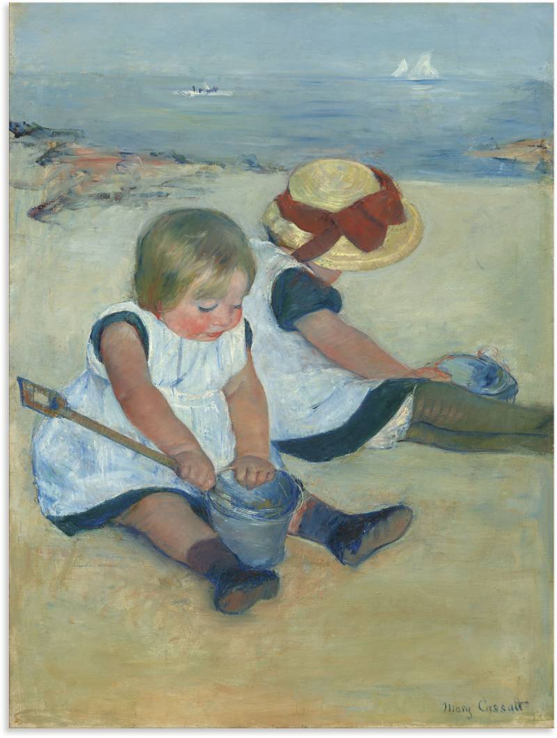 Artland Wandbild »Spielende Kinder am Strand. 1884«, Bilder von Kindern, (1 St.), als Alubild, Leinwandbild, Wandaufkleber oder Poster in versch. Grössen von Artland