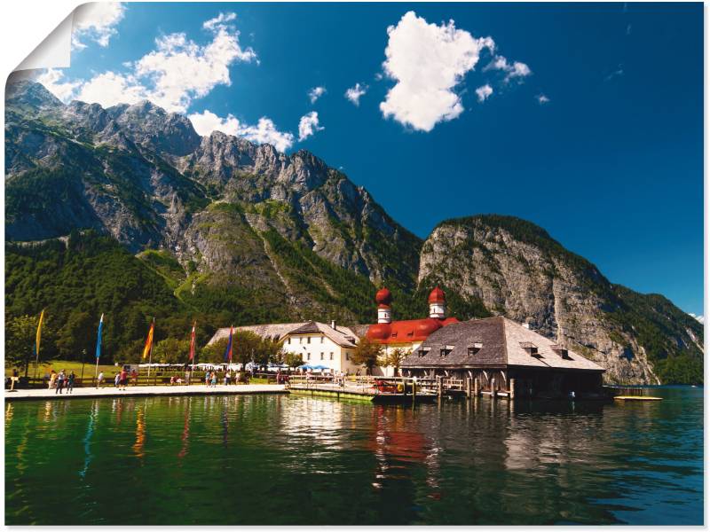 Artland Poster »St. Bartholomä Königssee II«, Berge, (1 St.), als Leinwandbild, Wandaufkleber oder Poster in versch. Grössen von Artland