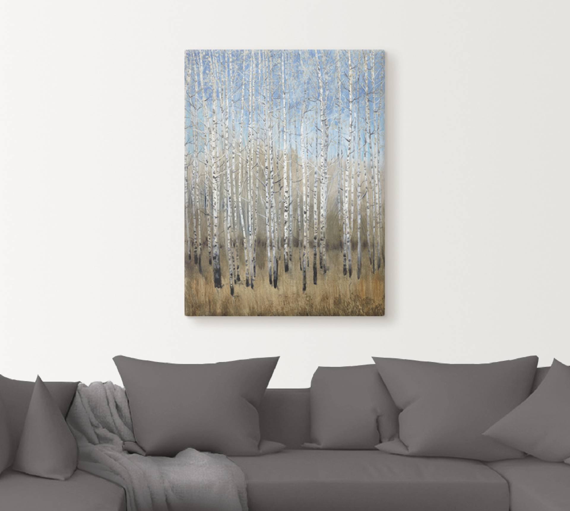 Artland Wandbild »Staubige blaue Birken II«, Wald, (1 St.), als Leinwandbild, Poster in verschied. Grössen von Artland