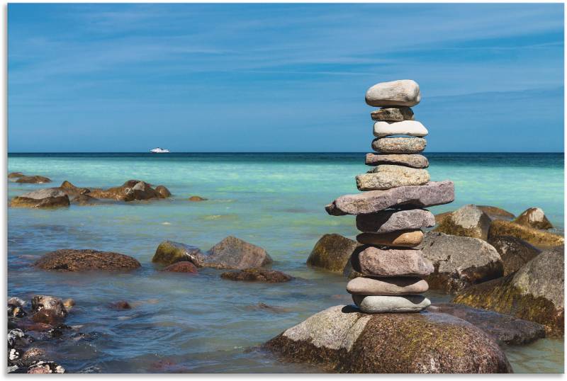 Artland Wandbild »Steine an der Küste der Ostsee«, Gewässer, (1 St.), als Alubild, Outdoorbild, Wandaufkleber in verschied. Grössen von Artland